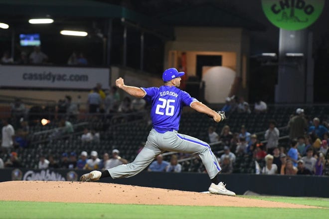 Colton Gordon pitched the first inning of Wednesday night's exhibition against the Marlins in Jupiter, giving up one run on two hits.