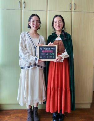 Sisters Kelly (right) and Elaine will dress up as Taylor Swift's "Folklore" and "Evermore" albums when the singer launches her 2023 Eras Tour at State Farm Stadium in Glendale, Arizona, on March 17 and 18.