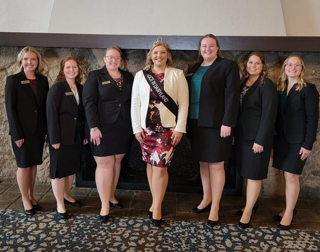 The Department of Agriculture, Trade and Consumer Protection announced the top candidates for the position of the 76th Alice in Dairyland on March 10. They include from left, Ashley Hagenow, Poynette; Shannon Lamb, Dane; Lydia Luebke, Kiel; Jackie Rosenbush, Sarona; Charitee Seebecker, Mauston; and Jodie Weyland, Neenah.