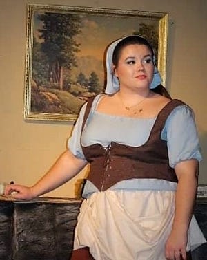 Jenna Jordan as Cinderella dreams of a better life than her stepmother's house in the musical opening at The Renner, home of the Zane Trace Players.