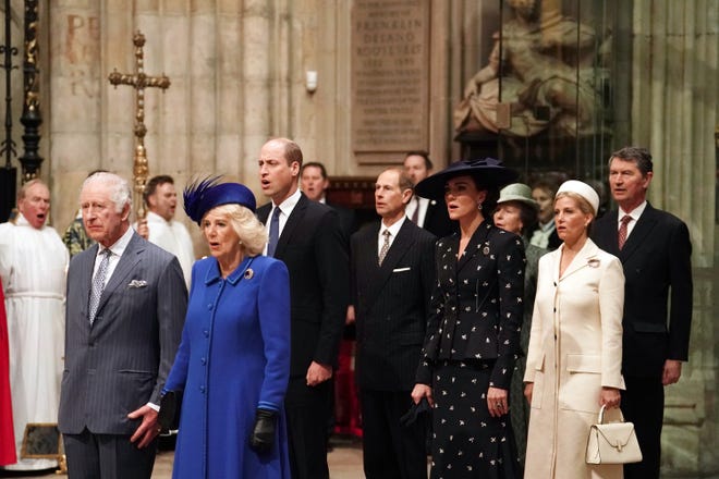 King Charles III, Camilla, the Queen Consort, Prince William, Princess Kate and other members of the Royal Family gathered at Westminster Abbey for Commonwealth Day on March 13.