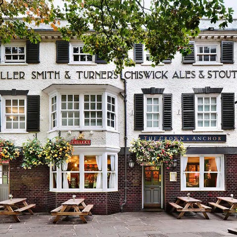 The Crown & Anchor pub is pictured in London.