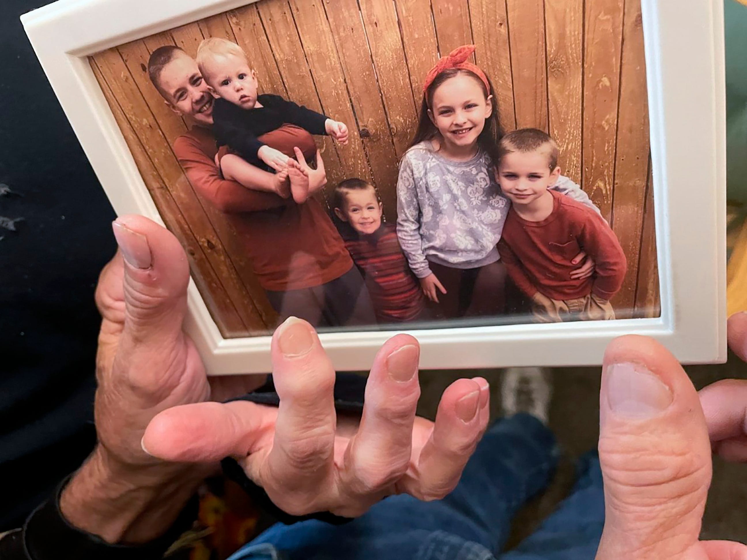 Six children died in a suspected murder-suicide by their parents, Brian and Brittney Nelson, in Tulsa, Oklahoma last October. Five of them appear in a photo at their grandparents' house: Brian, Kurgan, Ragnar, Brantley and Vegeta.