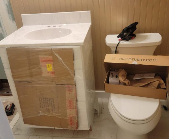 How Polina Snitkovsky's North Wilmington home was left by a contractor she says defrauded her out of more than $20,000. Snitkovsky says her bathrooms were gutted, but never renovated.