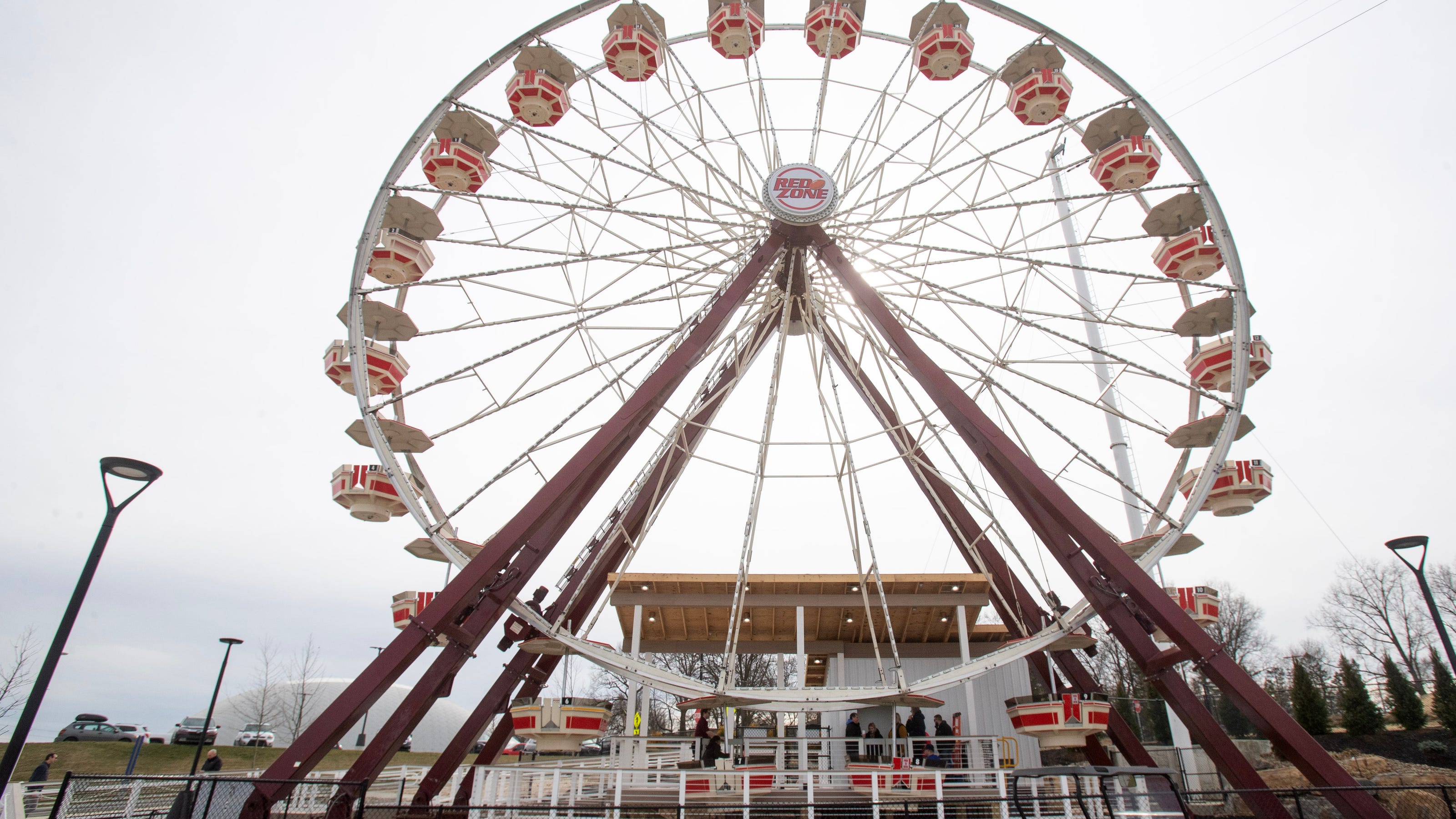 Hall of Fame Village debuts new Red Zone Ferris wheel-style ride