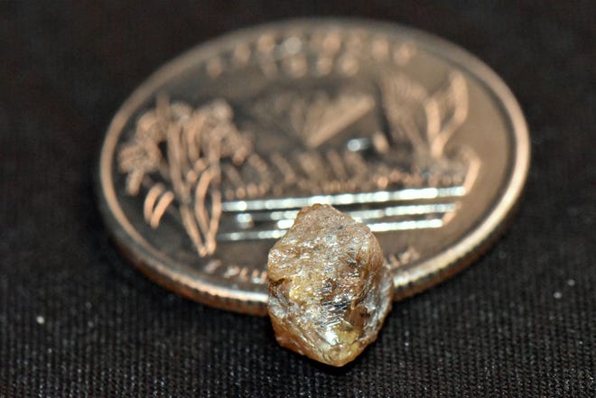 This 3.29-carat brown diamond was discovered at Arkansas' Crater of Diamonds State Park on March 4.