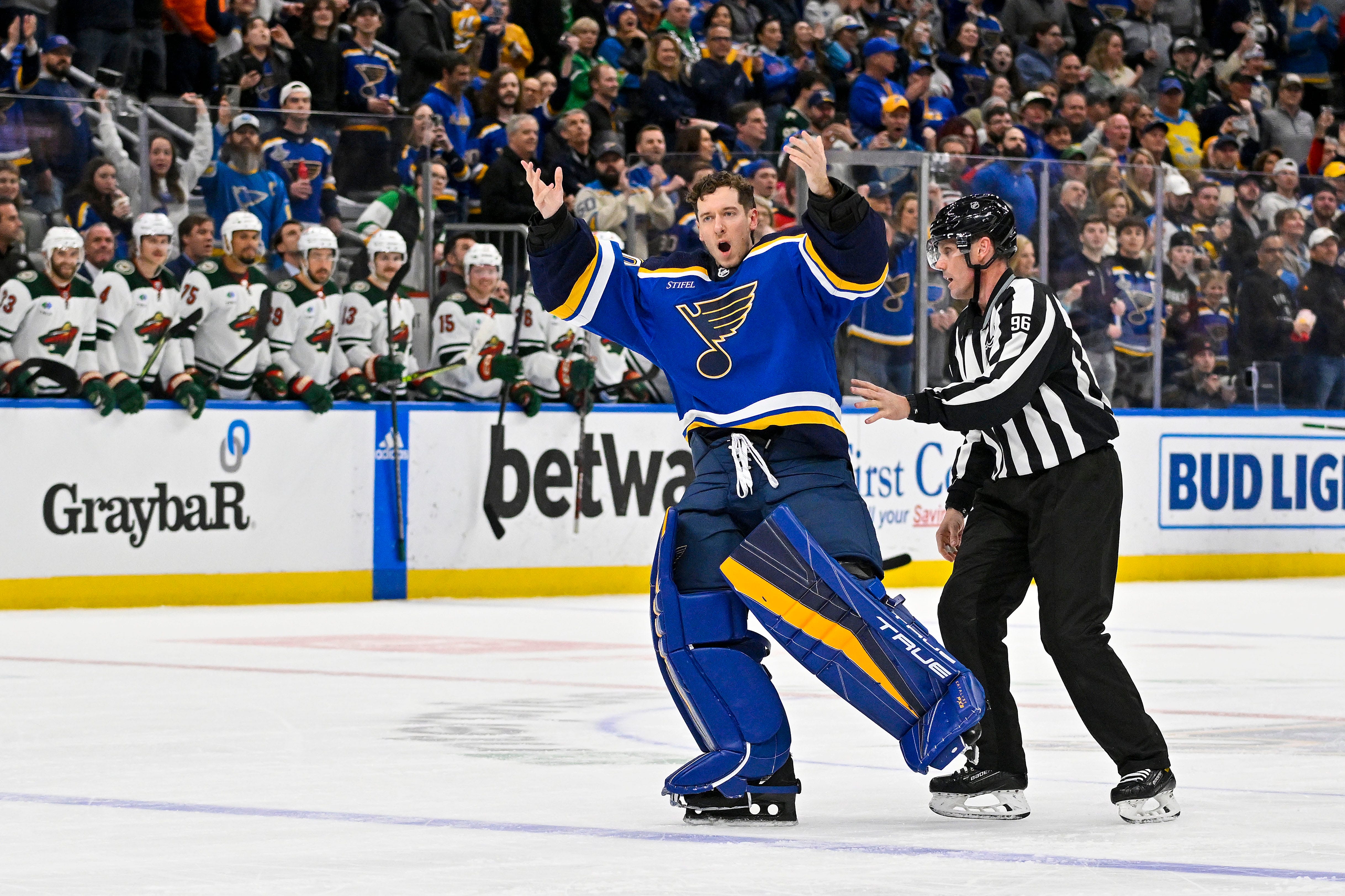 St. Louis Blues' Jordan Binnington suspended for sparking melee that nearly led to goalie fight