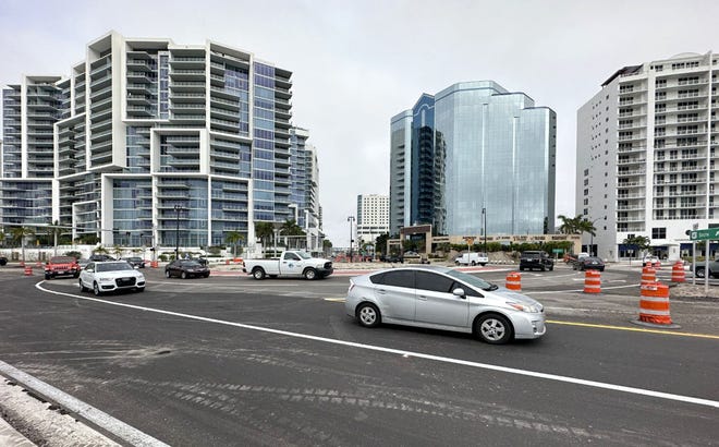 The roundabout at Gulfstream Avenue and U.S. 41 opened to vehicles in December 2022 but the work was not completed until March this year. The $8.6 million project, designed to alleviate traffic woes along a critical gateway to Lido Key, has drawn complaints about heavy traffic.