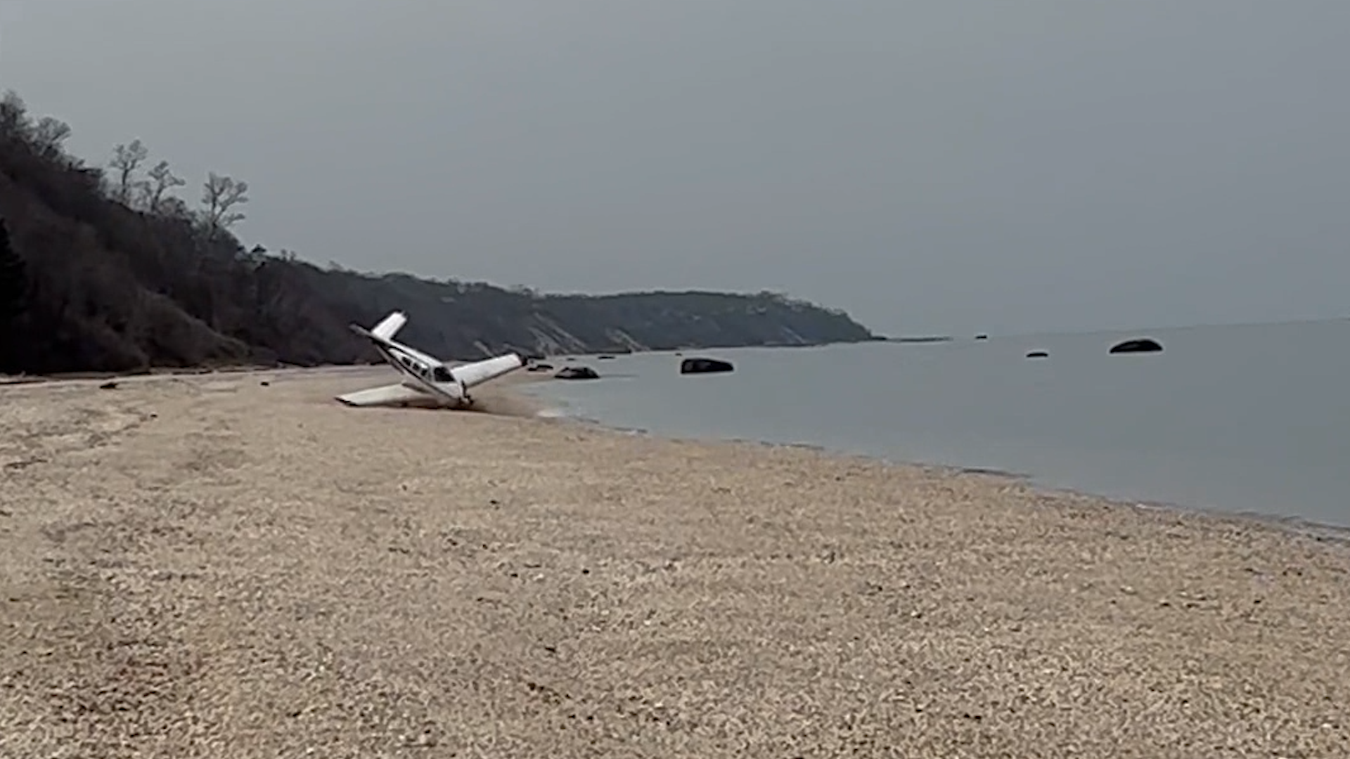 'It's a miracle that we walked away': New York lawmaker makes emergency plane landing on beach