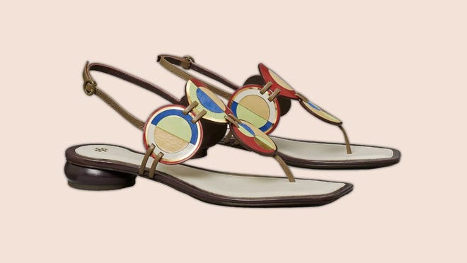 Tory Burch sandals: Shop the newest Tory Burch Marquetry Spring Sandal