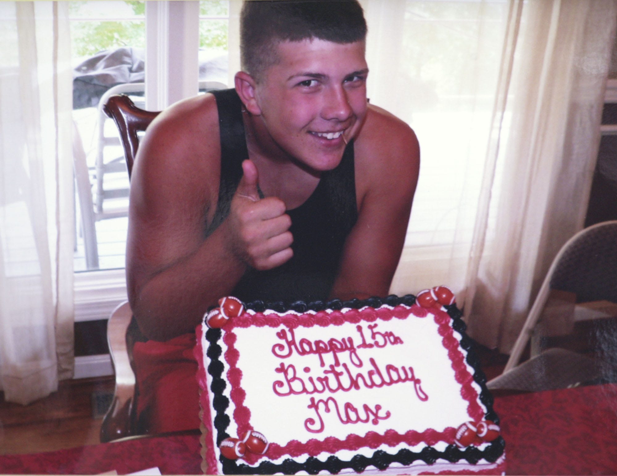 A picture of Max Gilpin on his 15th birthday. Aug. 24, 2008