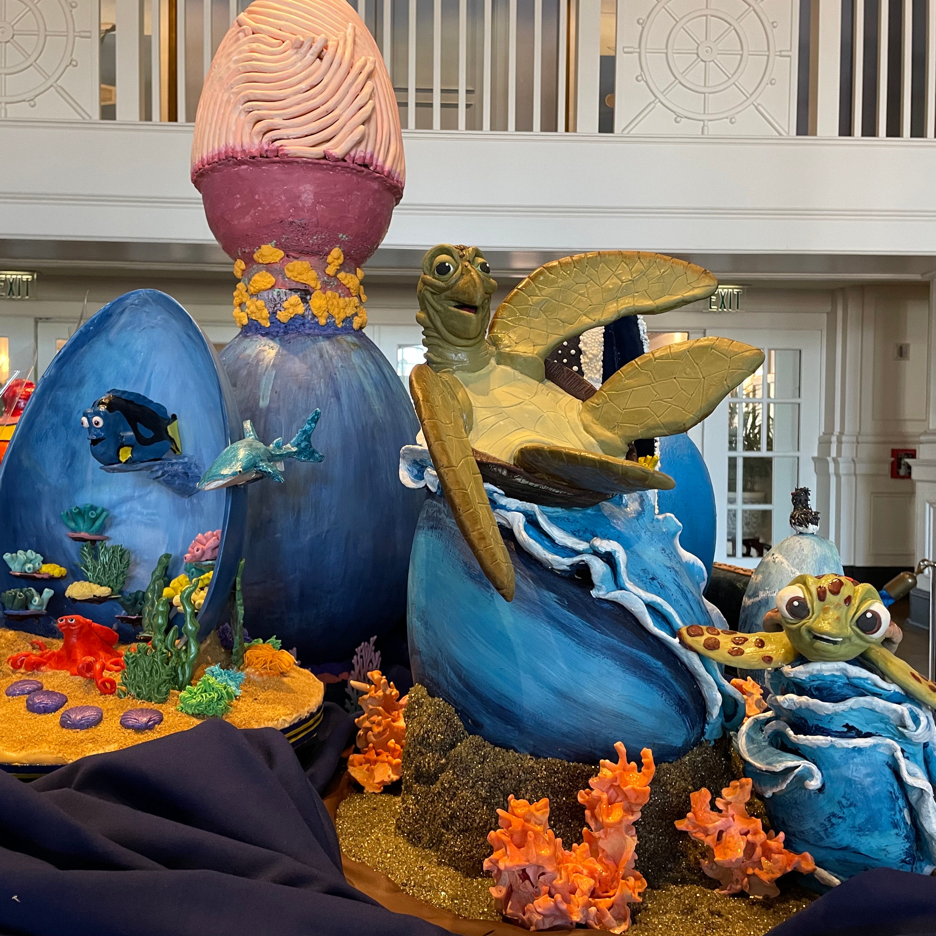 Walt Disney World pastry chefs spend hours intricately decorating Disney-inspired Easter eggs, which guests can see at three different resorts: the Grand Floridian, Contemporary, and Yacht & Beach Club.