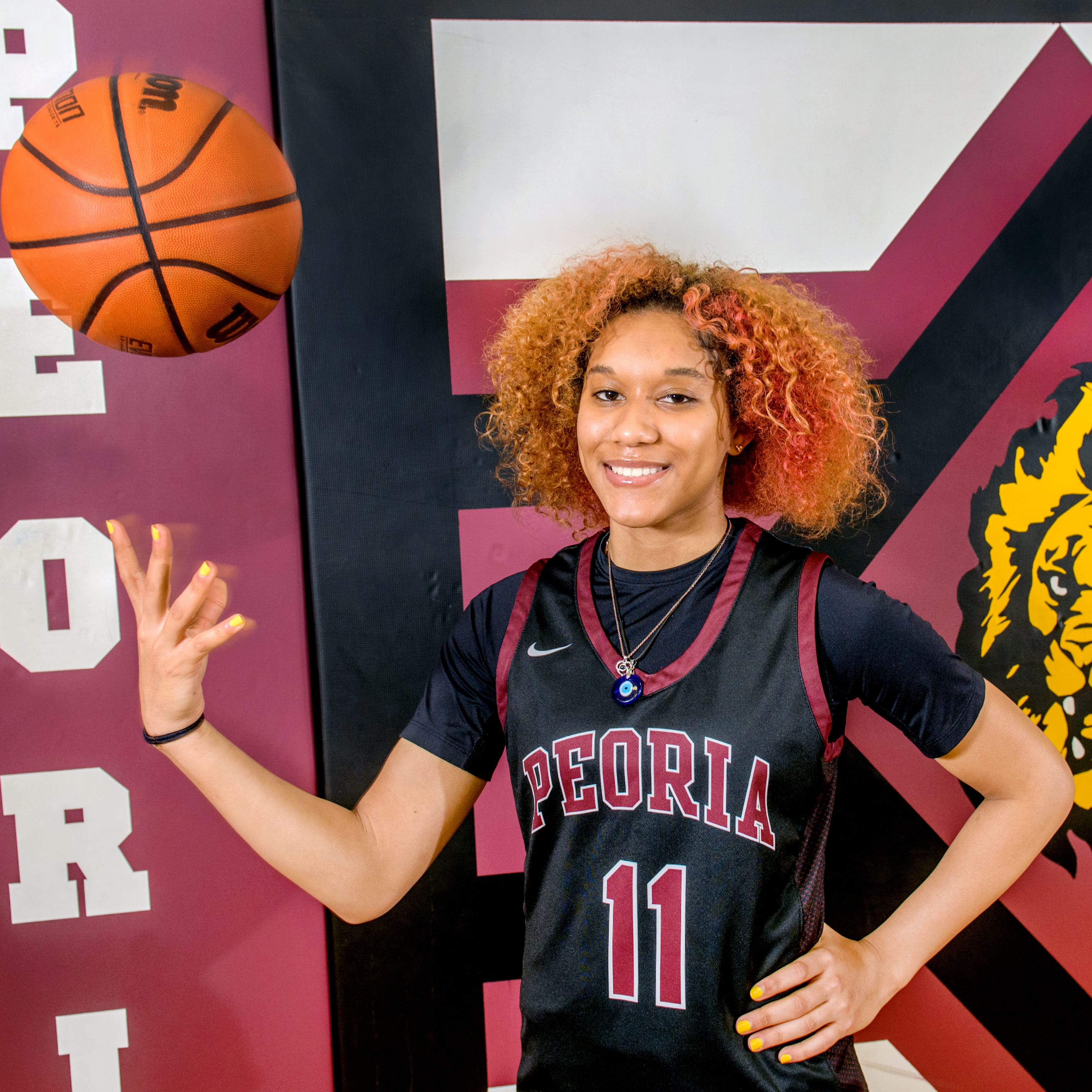 Peoria High junior Aaliyah Guyton helped lead the Lions to a third-place finish in the Class 3A basketball state finals. She was named first-team all-state by The Associated Press and Illinois Basketball Coaches Association, and Big 12 Conference Player of the Year for a second successive season. She is the 2023 Journal Star Girls Basketball Player of the Year.