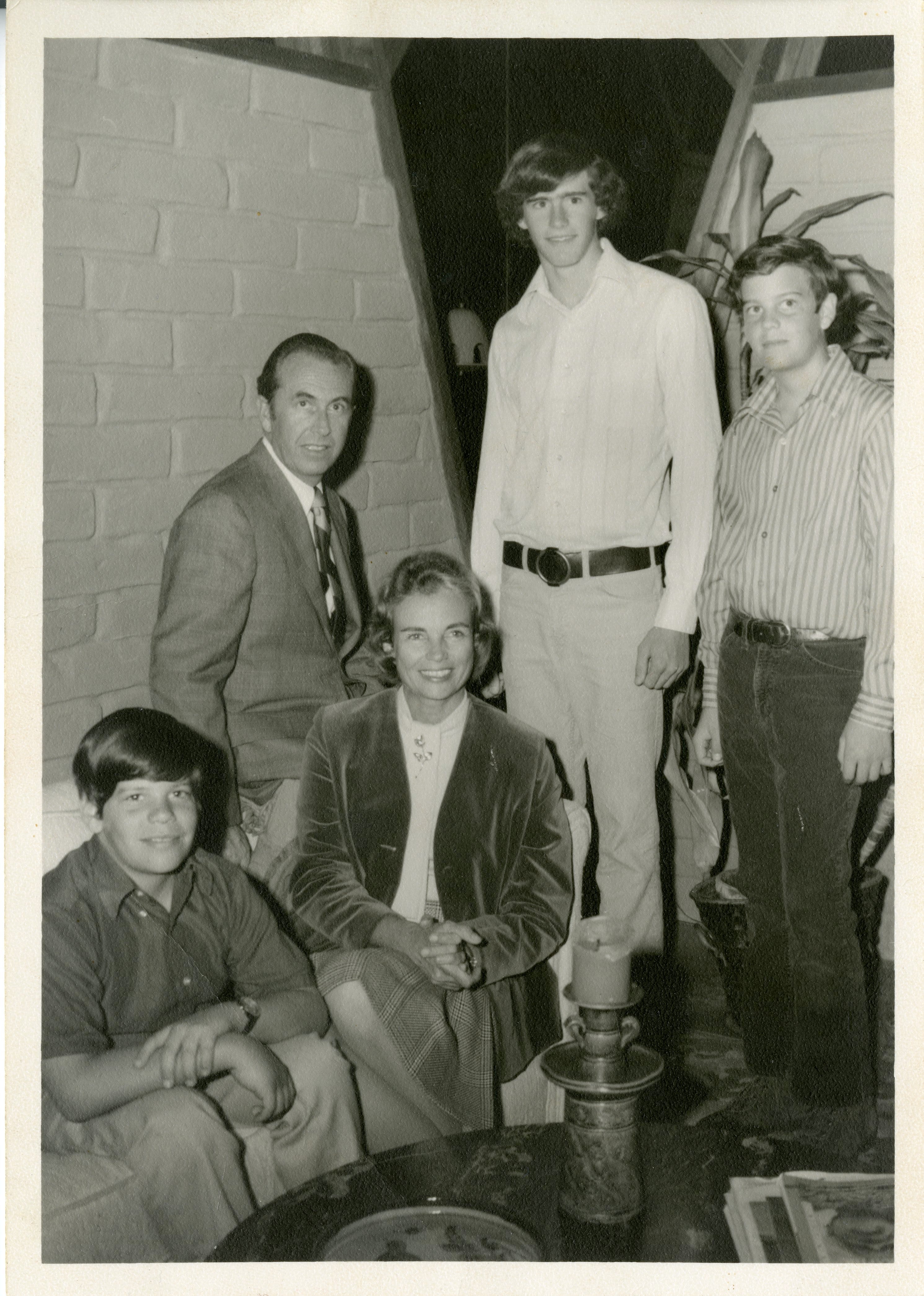 The O'Connor family, from left: Jay, John, Sandra, Scott and Brian. This photo was taken at their home in Phoenix in the mid 1970s.