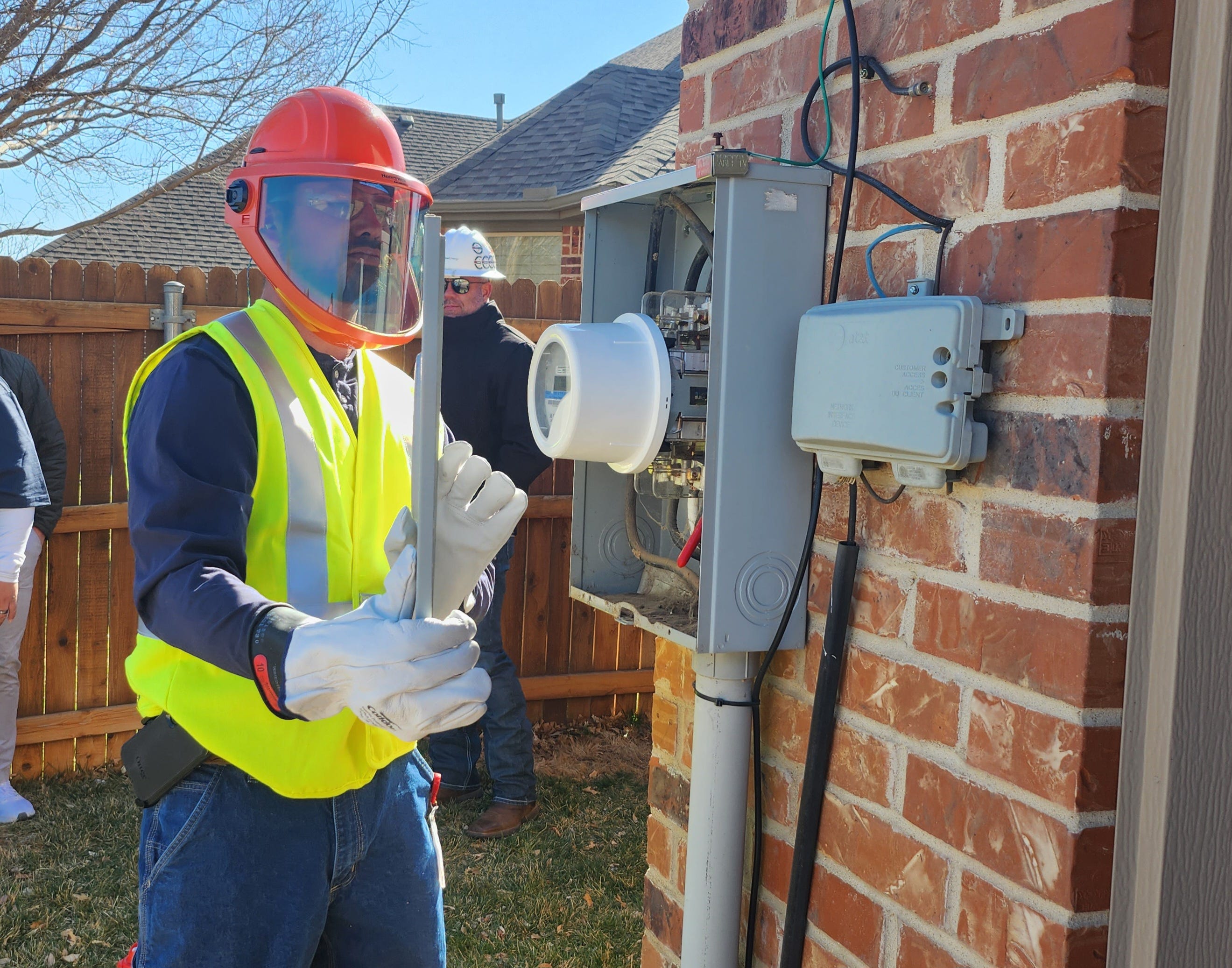 Xcel energy installs the first new electric smart meter in Amarillo Monday morning at a residence in the 7700 block of Pinnacle Dr. The new electric meters are set to be installed throughout their entire Texas service area within two years.