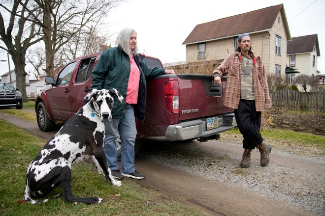 Janet Whittet of Rogers, Ohio, and her son Peter Fiest of East Palestine said they have been fighting to get reimbursement from Norfolk Southern Railway after the train derailment on February 3, 2023.