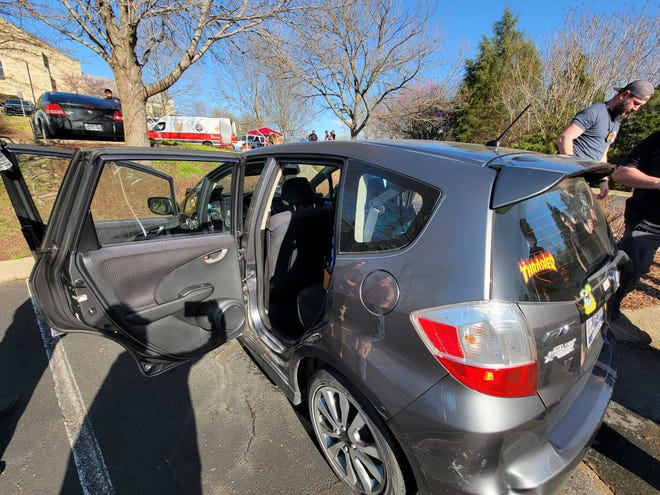 Active shooter Audrey Elizabeth Hale, 28, drove this Honda Fit to the Covenant Church/school campus this morning and parked. MNPD detectives searched it and found additional material written by Hale.