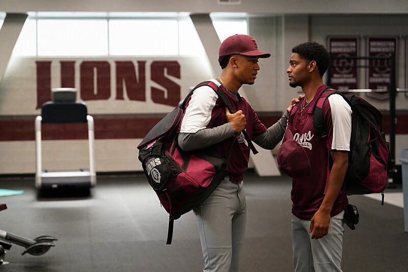 "All American: Homecoming" (CW, 2 seasons)
Peyton Alex Smith, left, stars as elite baseball player Damon Sims, navigating life at HBCO Bringston University (with Sylvester Powell as JR, right).