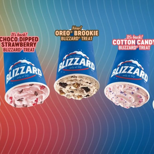 Dairy Queen's summer Blizzard lineup for 2023.