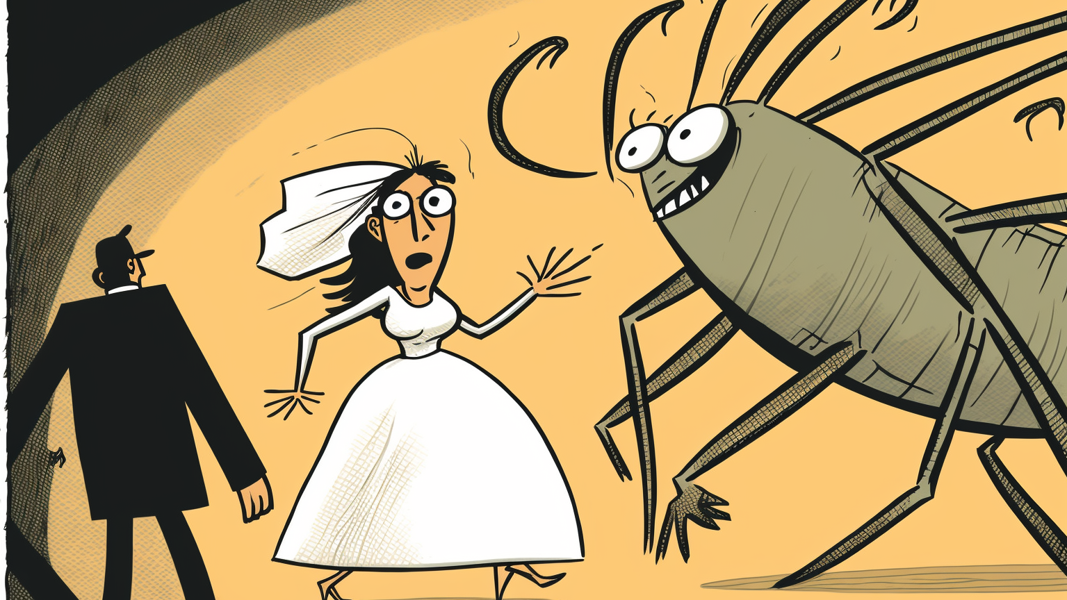 Bride and bug