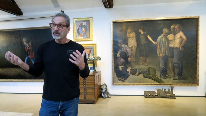 Ken Schwartz appears during an interview on Thursday, March 30, 2023 inside his Detour Gallery in the Red Bank. The gallery will be expanded to a New York City location run by his daughter.