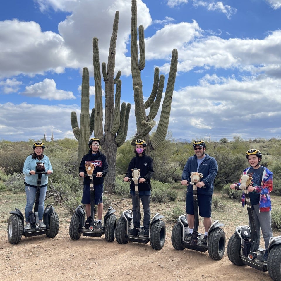 Thibault and her family on a trip just outside of Mesa, Arizona – the first autism-certified city in the nation.