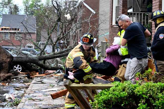 Many Little Rock buildings were damaged Many Little Rock buildings were damaged