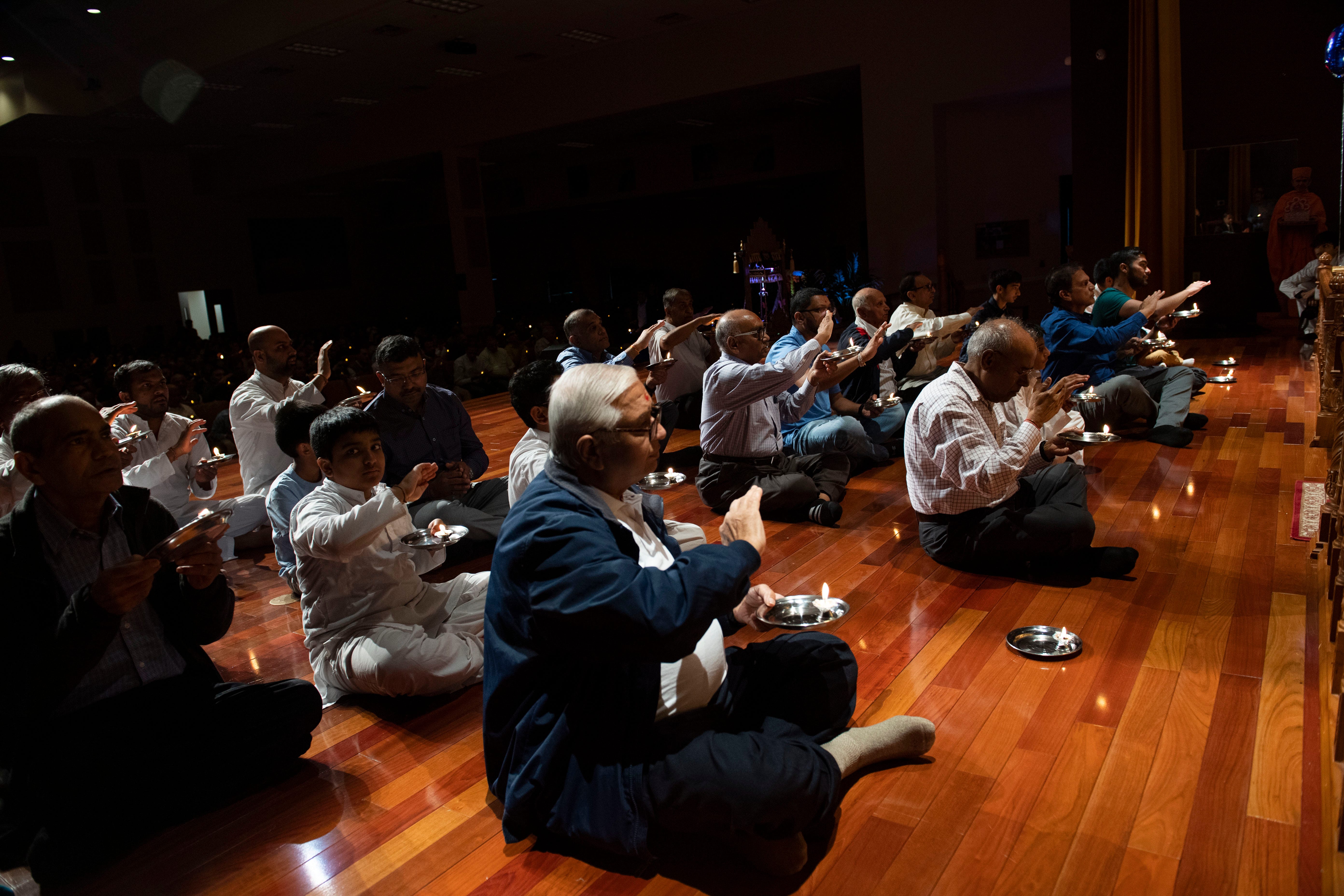 Hundreds of people gathered to celebrate the birth of Hindu God Bhagwan Swaminarayan and hold a Prayer for Peace in response to the shooting at Covenant School at BAPS Shri Swaminarayan Mandir at the temple in Hermitage, Tenn., Sunday, April 2, 2023.