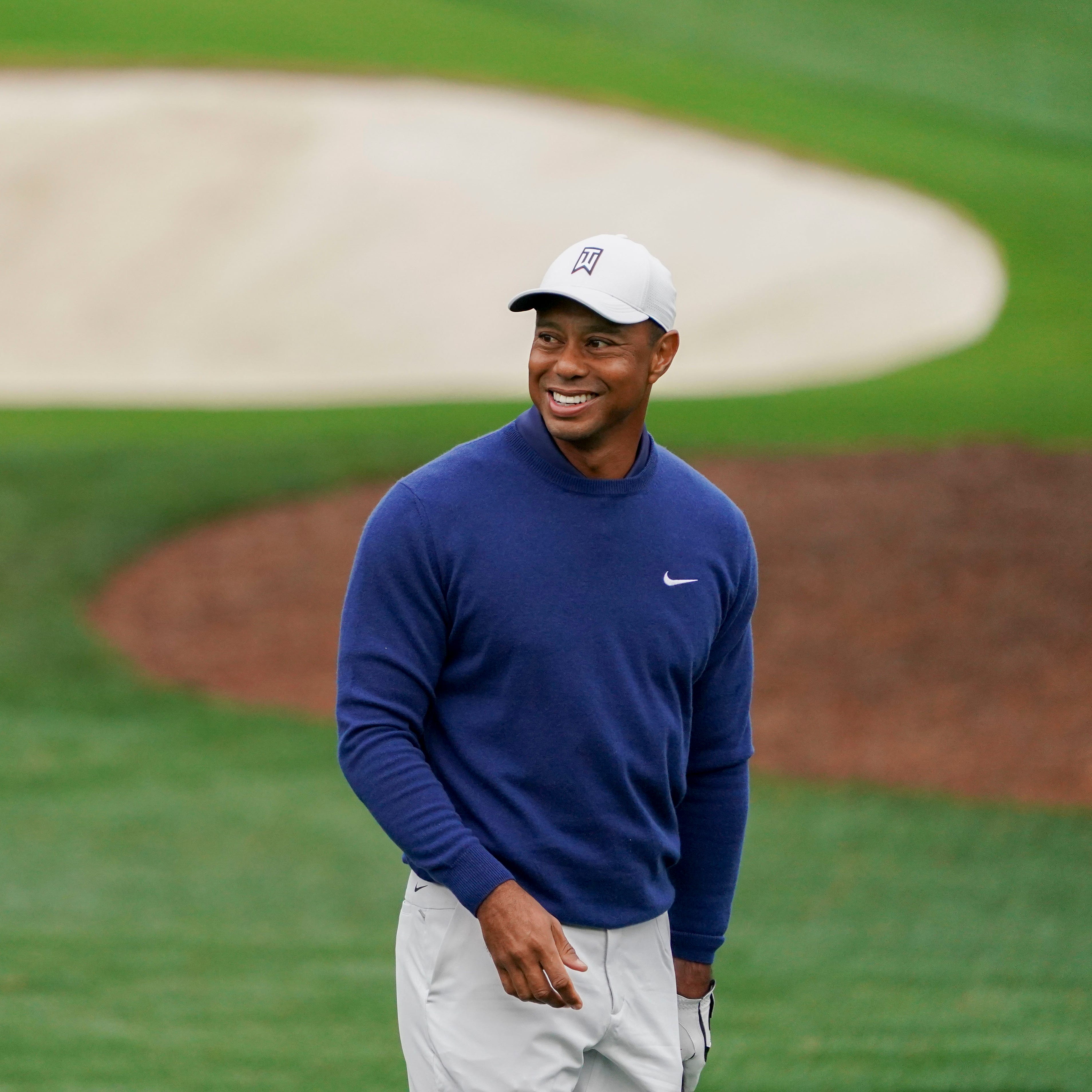 Tiger Woods arrived Sunday afternoon to prepare for his 25th Masters.