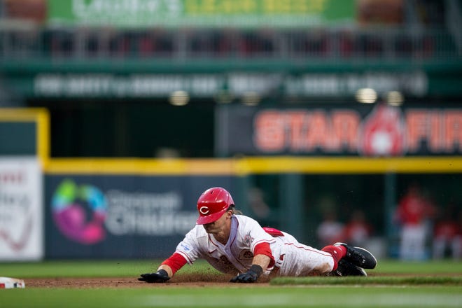 Cincinnati Reds center fielder TJ Friedl likes to 'create chaos' on the field with his aggressive baserunning, bunting and potential as a power hitter.
