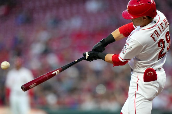 Cincinnati Reds center fielder TJ Friedl made a swing change last year that helped unlock his upside as a power hitter.