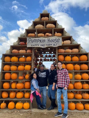 The LoAlbo Melendez family of Mount Holly visits a farm in a fall photo. From left are 11-year-old Felicia, father Alexis, mother Elaina and son Jarrett, now 18. The father died in January and the  Burlington County authorities issued a press release concluding Felicia's death in February was a suicide.