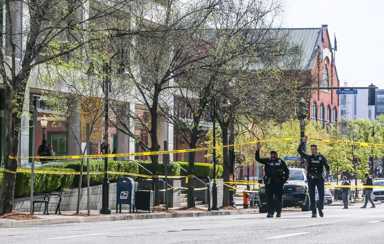 Five people were killed in a shooting at the Old National Bank in downtown Louisville on April 10, 2023.