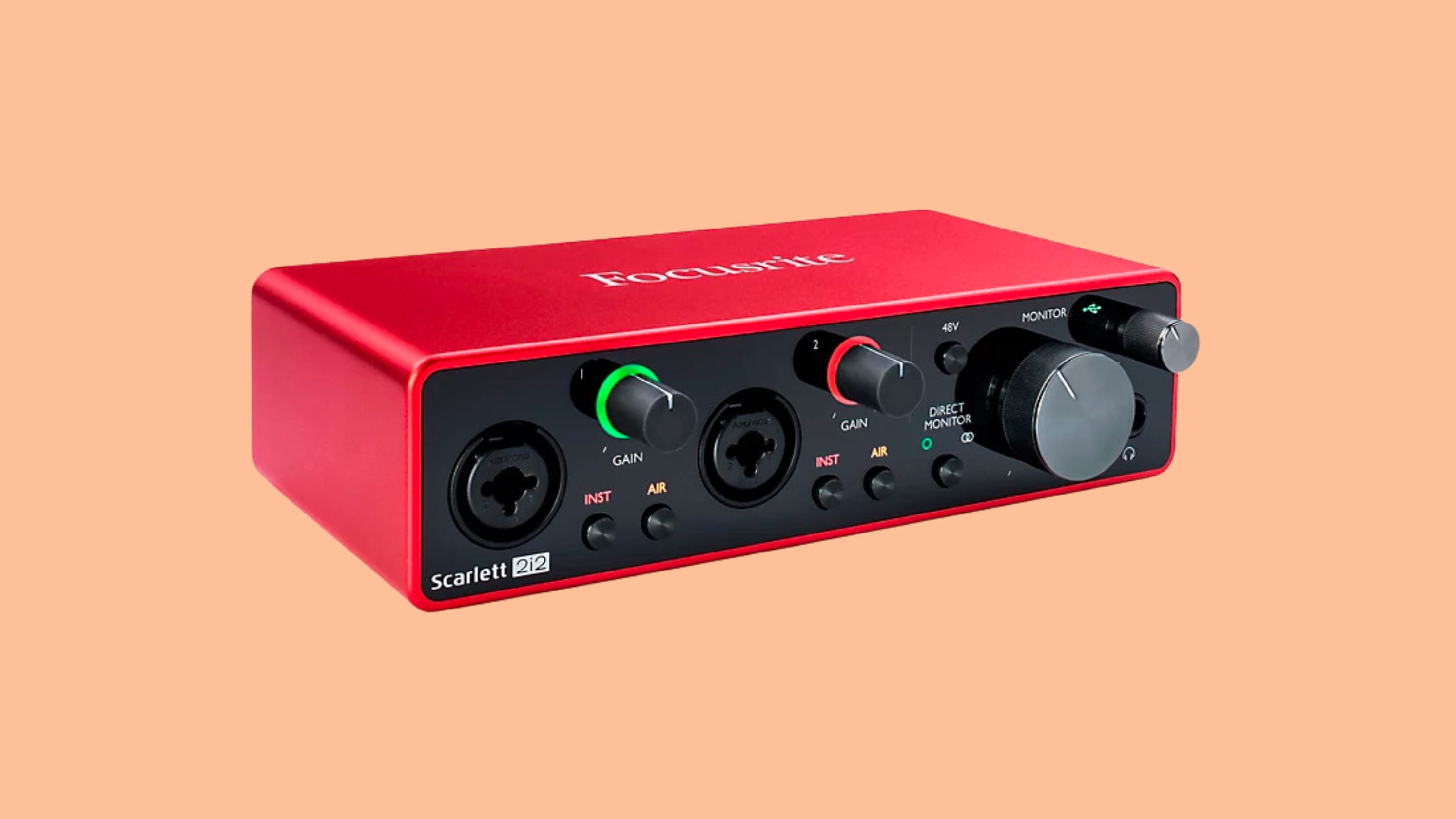 The Focusrite Scarlett 2i2 makes at-home music recording truly simple