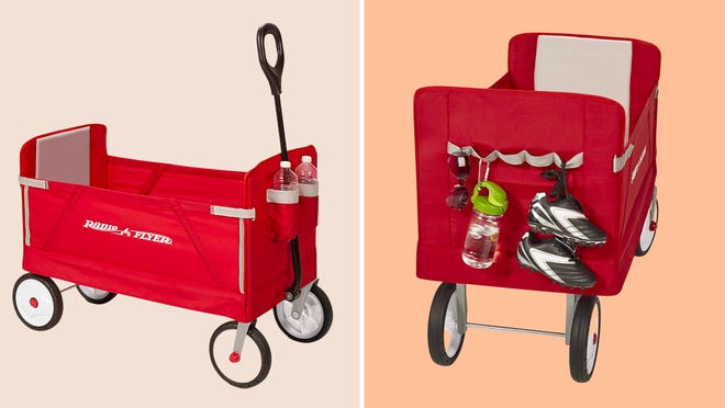 This Radio Flyer wagon can be folded with one hand.