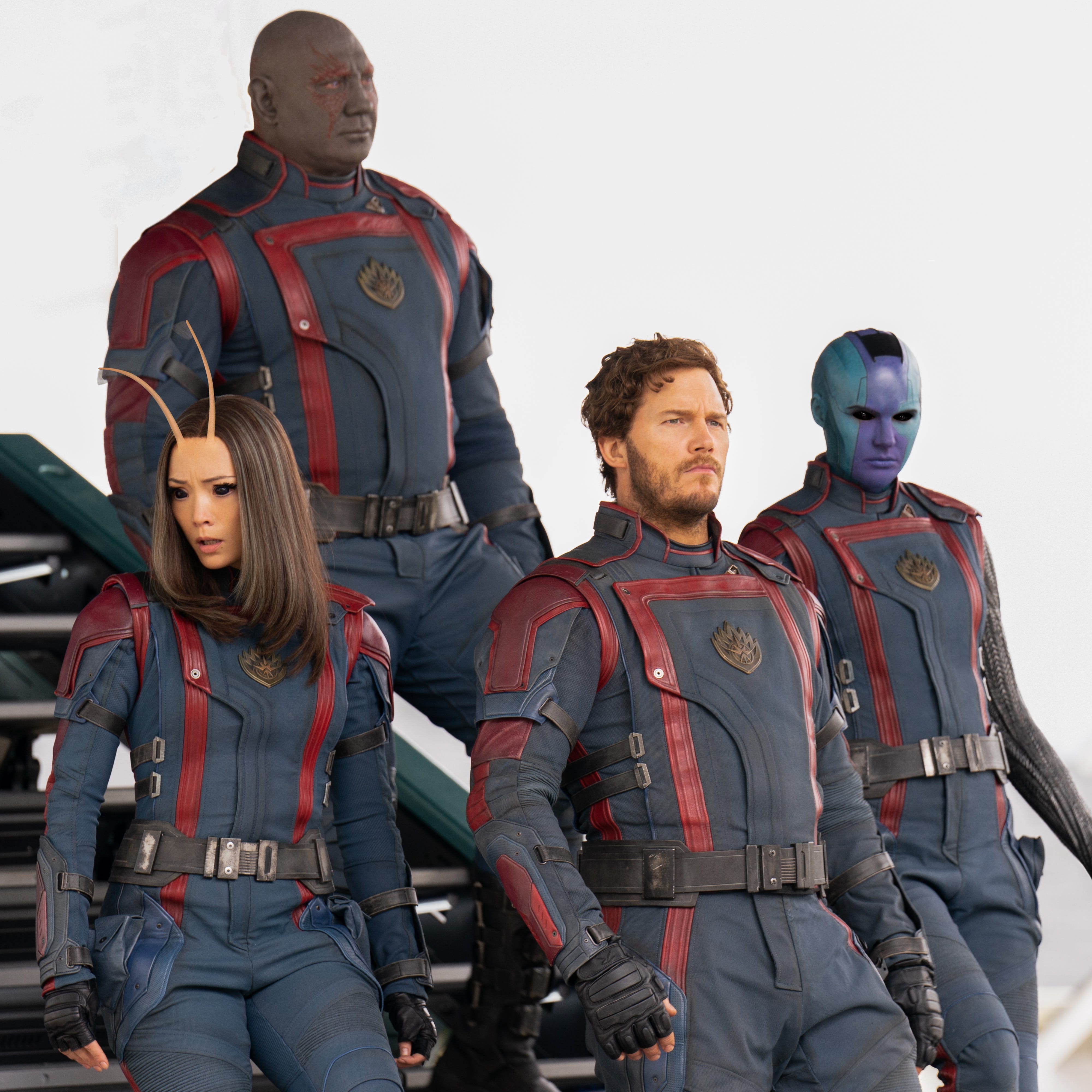 "Guardians of the Galaxy Vol. 3" (May 5, theaters): Galactic heroes Mantis (Pom Klementieff, from left), Drax (Dave Bautista), Star-Lord (Chris Pratt) and Nebula (Karen Gillan) journey to save a teammate's life in James Gunn's trilogy-closing Marvel cosmic adventure.