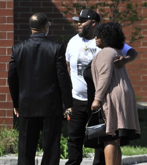 Classmates, friends and family members arrive at Laurel High School to honor the life of high school senior Corey Mumford. The basketball star was shot and killed on April 14, 2023. Police say Mumford was not the intended target.