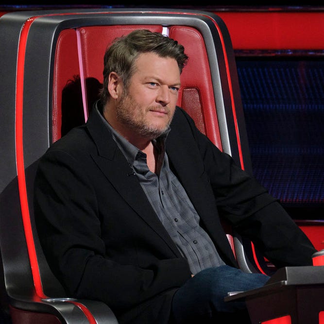 THE VOICE -- "The Knockouts Premiere" Episode 2311 -- Pictured: (l-r) Blake Shelton -- (Photo by: Trae Patton/NBC)