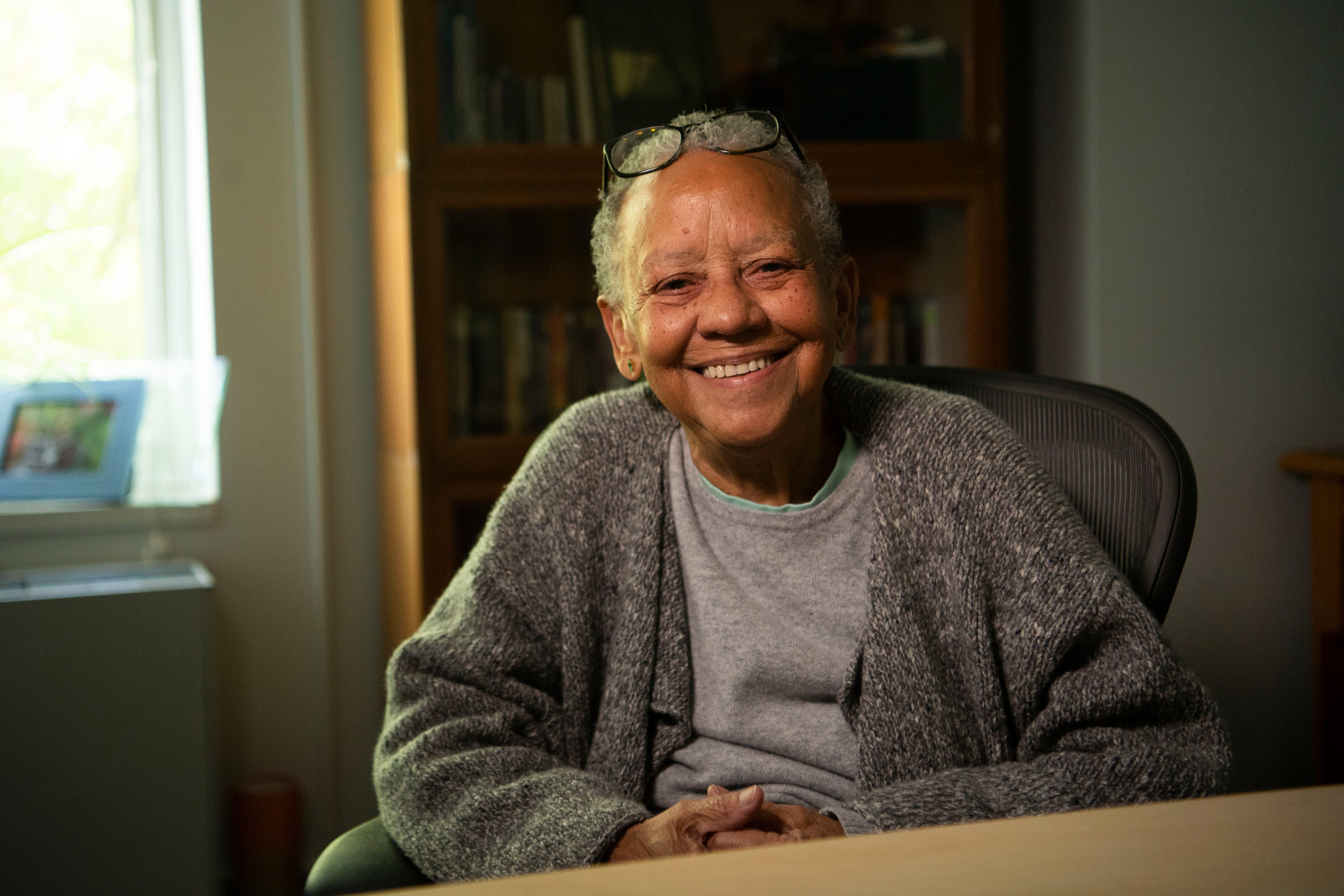 Nikki Giovanni at Virginia Tech in Blacksburg, VA on Monday, April 24, 2023.