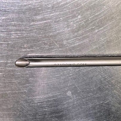 The 26-year-old was arrested for having a vampire straw in his carry-on.