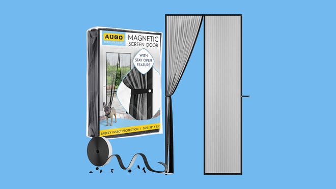 The polyester mesh of the AUGO Magnetic Screen Door allows fresh air to circulate while the door is closed.