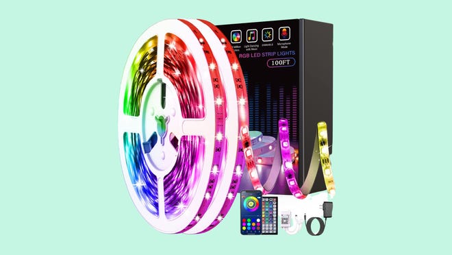 You can sync your music to Tenmiro's LED lights, and the colors will change with the rhythm of the music.