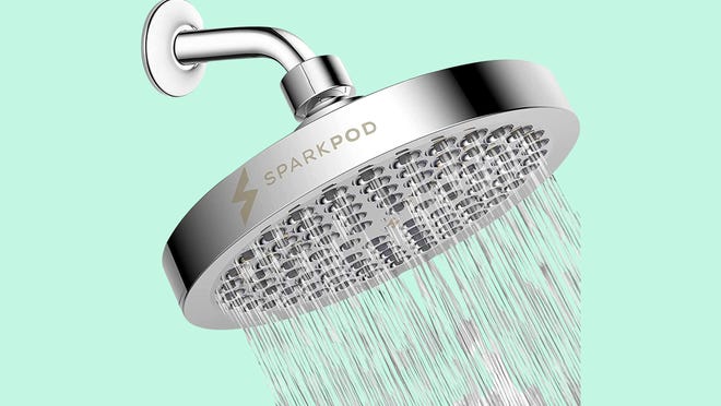 To save energy, each SparkPod Rain Shower Head has a maximum outflow of 1.8 gallons per minute.