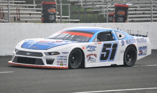 Martella's Pharmacies Late Model driver Owen Houpt is seen during a practice session, April 21, at Jennerstown Speedway.