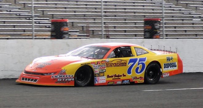 Martella's Pharmacies Late Model driver Barry Awtey is seen during a practice session, April 21, at Jennerstown Speedway.