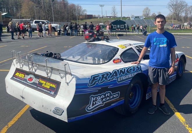 Steven Lakin built his race car last year with advice from mentors at Albert Francis Racing. He plans to race this car at tracks like Jennerstown, Anderson Speedway in Indiana and Painesville Speedway in Ohio.