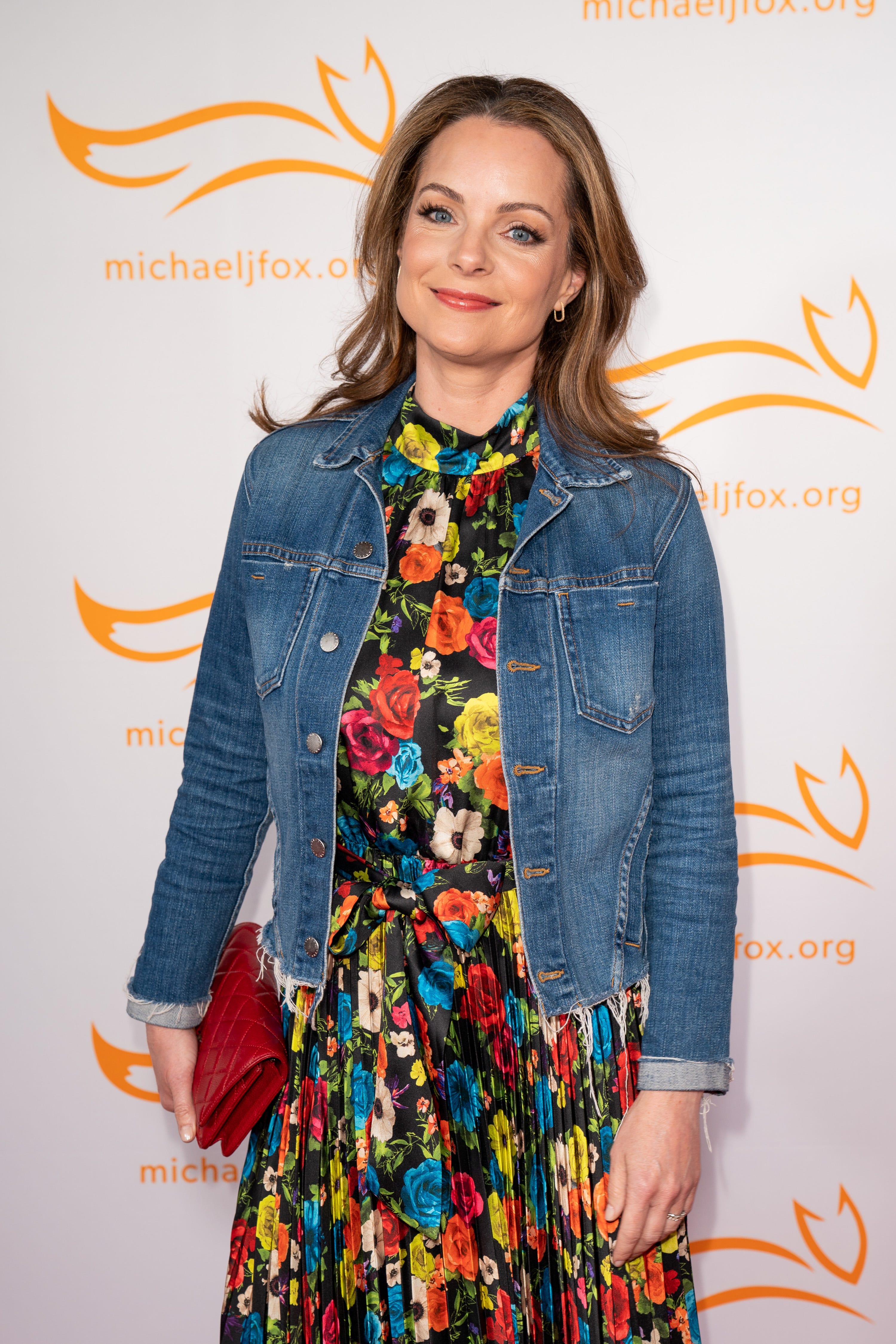 Kimberly Williams-Paisley poses on the red carpet for the Michael J. Fox Foundation: A Country Thing Happened on the Way to Cure Parkinson's event at The Fisher Center at Belmont University in Nashville, Tenn., Wednesday, April 26, 2023.