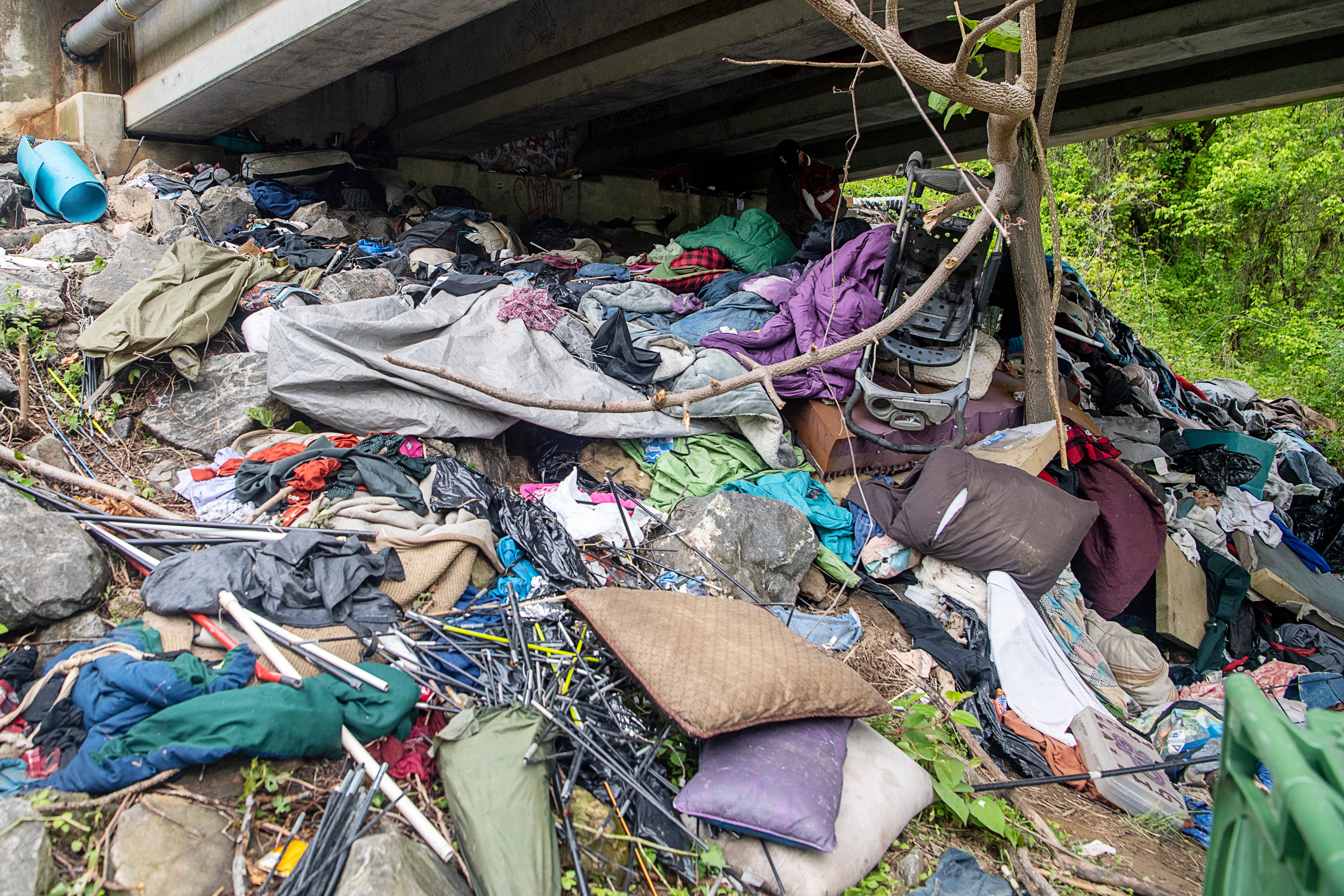 Asheville council discuss homelessness count Craven St bridge garbage sports commission