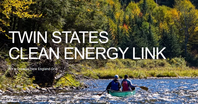 A screenshot of the Twin States Clean Energy Link website homepage.