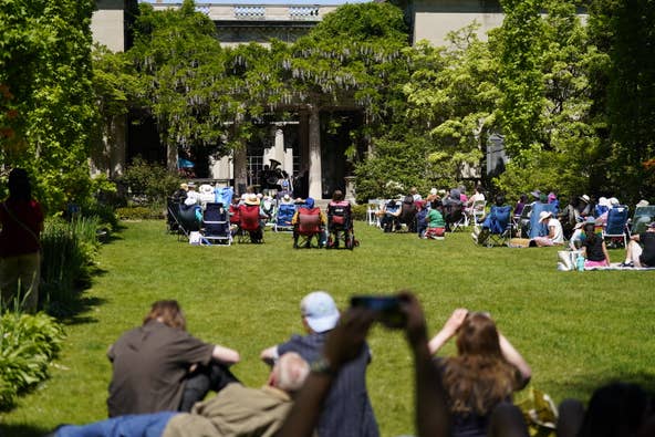 Attendees brought blankets and chairs to listen to the New Jersey Symphony Chamber Players perform a Mother's Day concert at the Van Vleck House and Gardens in Montclair on Sunday, May 14, 2023.